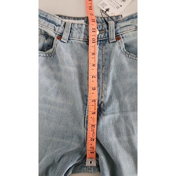 NWT Zara High Rise extra wide-leg blue jeans size 0 Light Blue Wash 31" Inseam - Picture 10 of 10